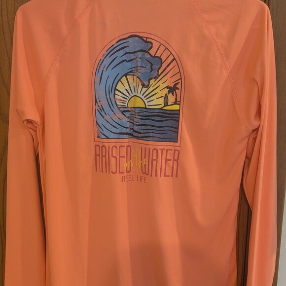 NWT Reel Life Long Sleeve UV Protective Shirt Peach Parfait-Women's M - Picture 2 of 6